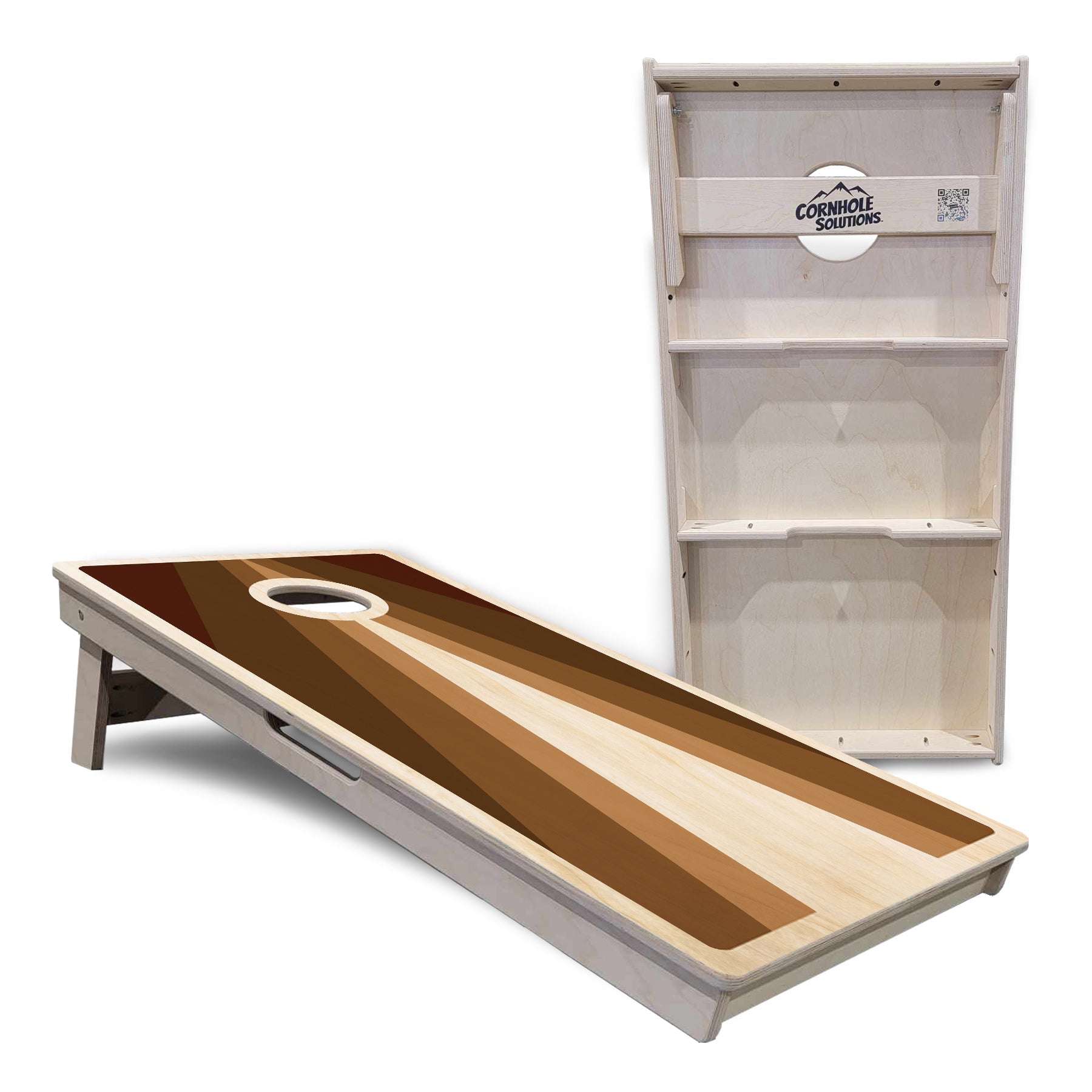 Retro Wood Triangle Cornhole Boards - Professional Tournament Series