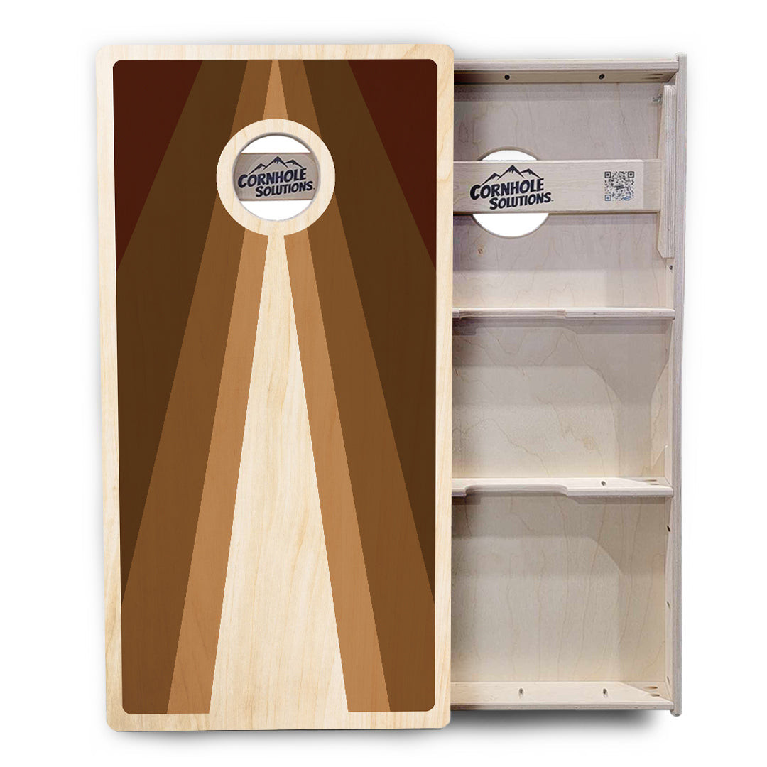 Retro Wood Triangle Cornhole Boards - Professional Tournament Series