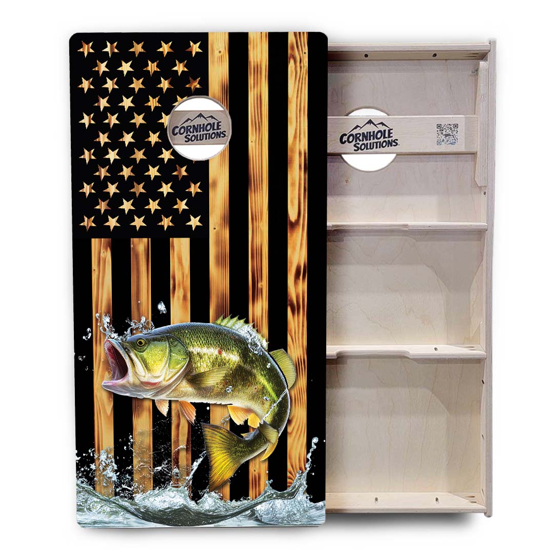 Colorful Deer & Fish Cornhole Boards - Professional Tournament Series