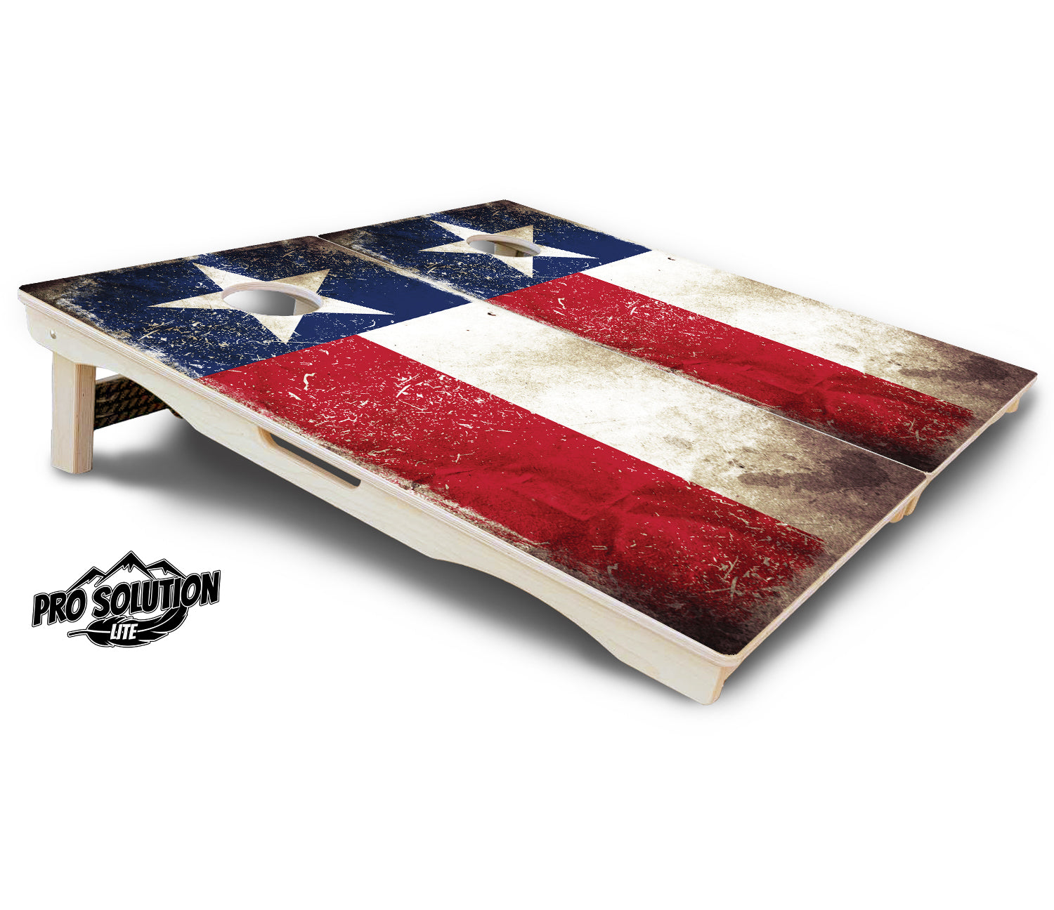 Texas Distressed Flag Cornhole Boards - Pro Solution Lite Series