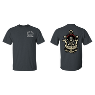 Black Flag Cornhole Text / Logo T-Shirt : Front / Back