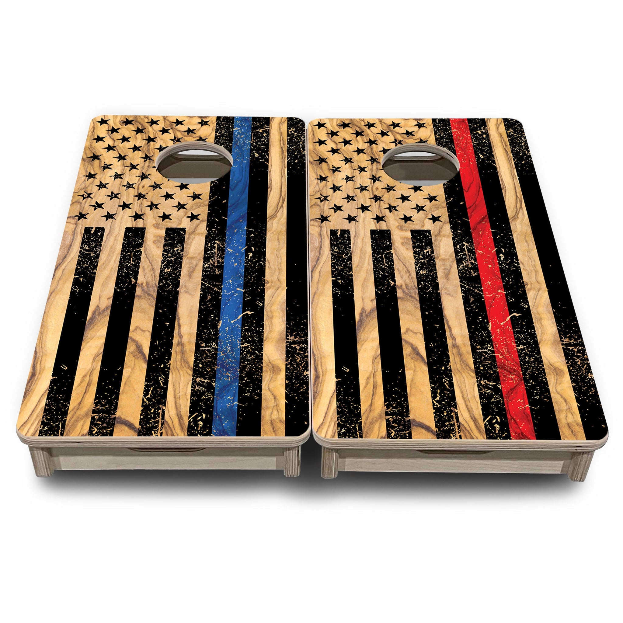 Mini Cornhole Boards - Light Wood Flag Designs
