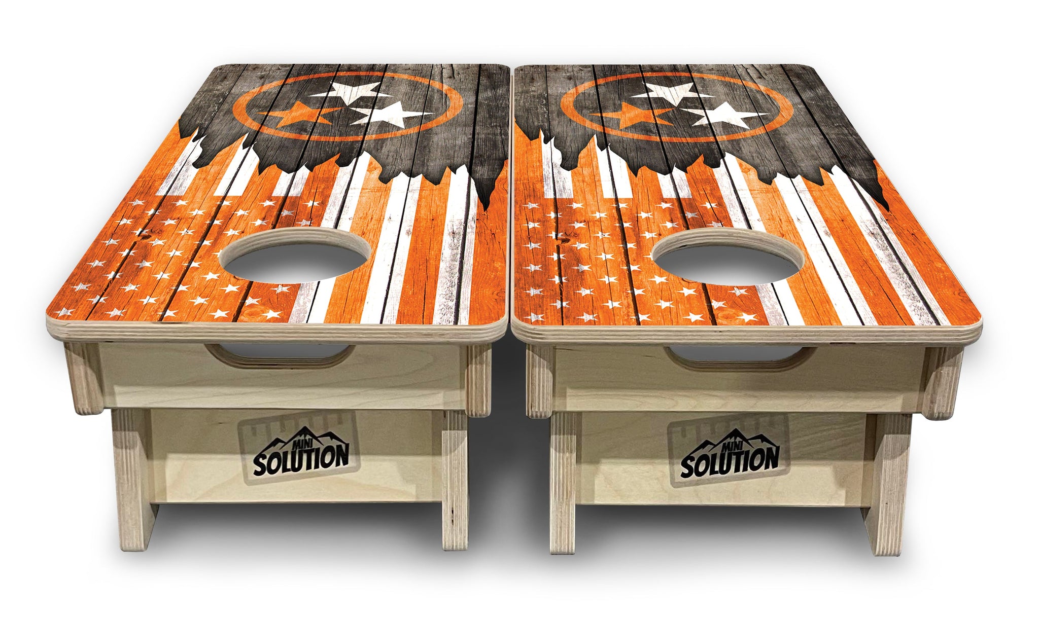 Mini Cornhole Boards - TN/USA Orange Flag