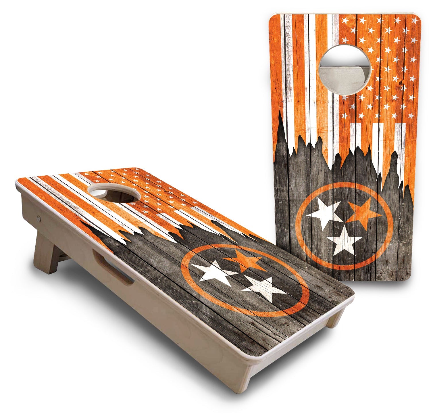 Mini Cornhole Boards - TN/USA Orange Flag