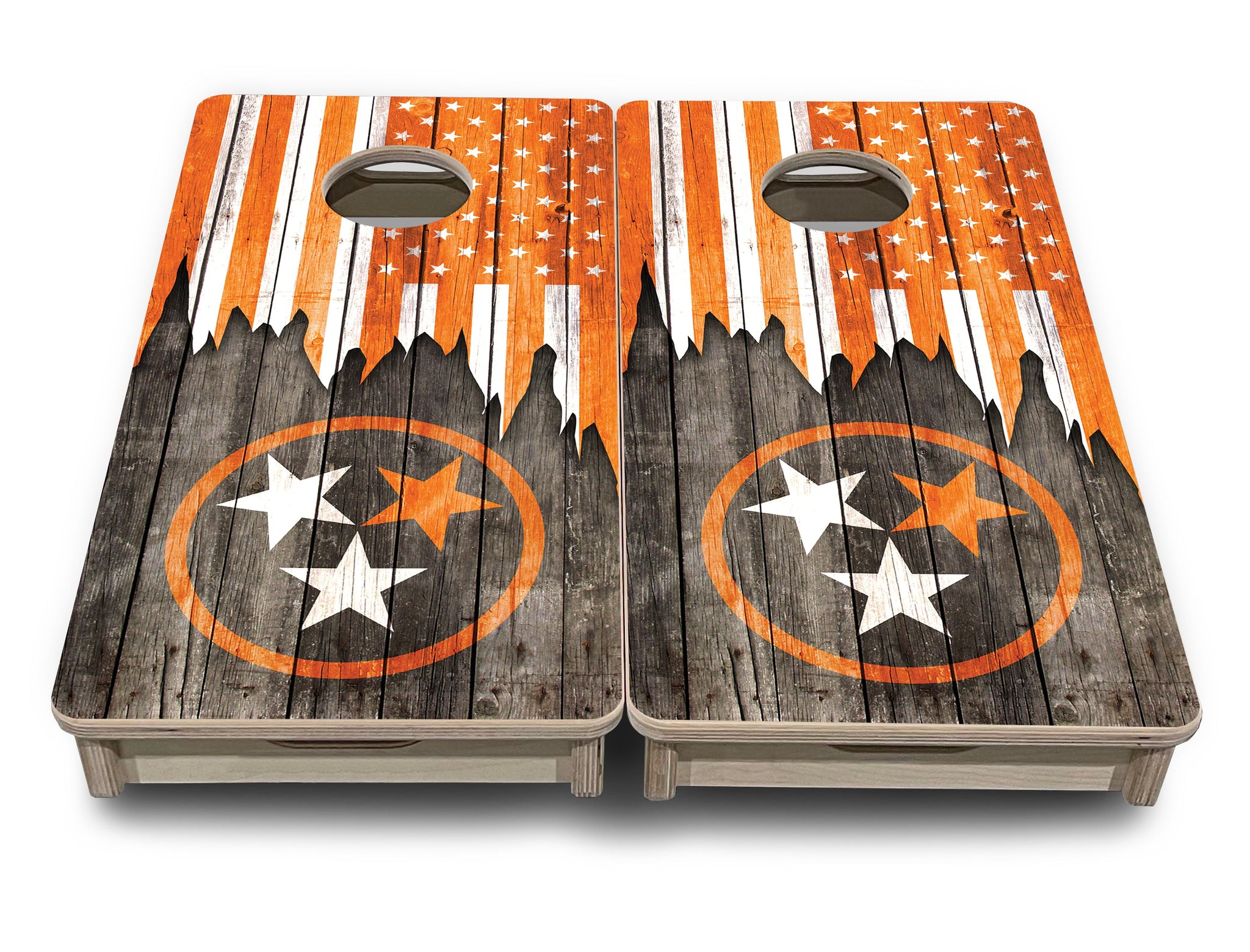 Mini Cornhole Boards - TN/USA Orange Flag