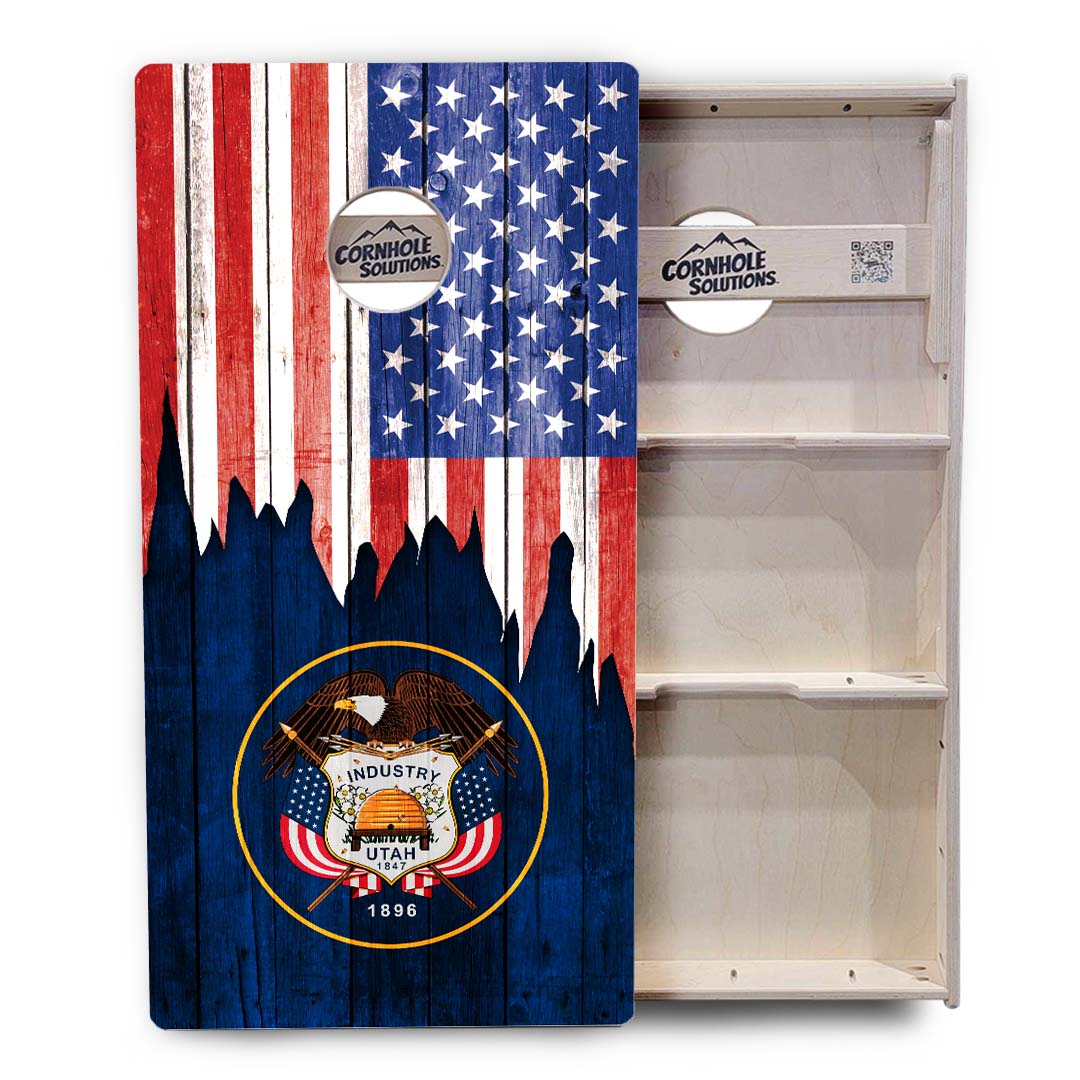 State Flags South Dakota to Wyoming Cornhole Boards - Professional Tournament Series