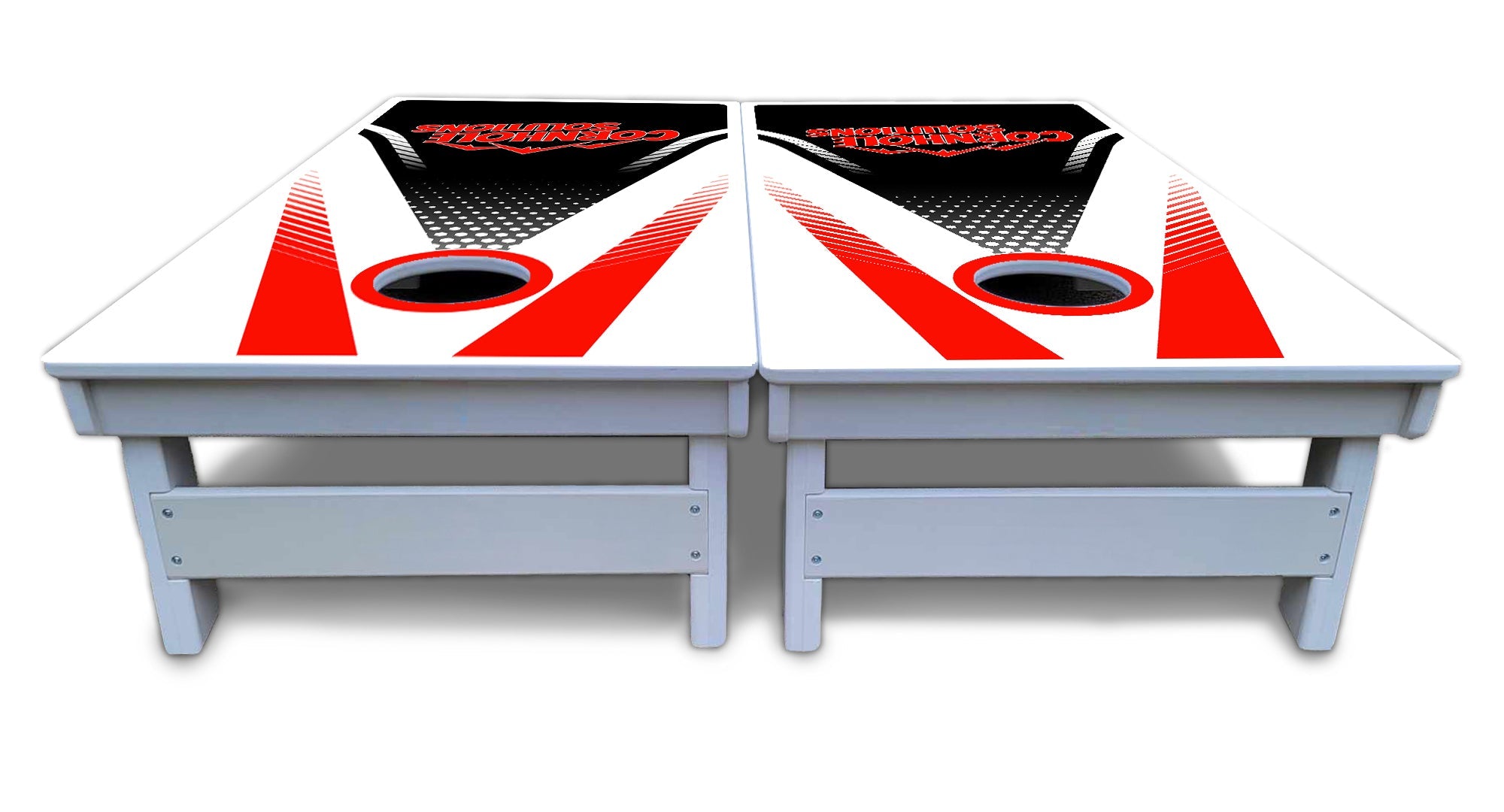 White Jersey Cornhole Boards - All Weather Series