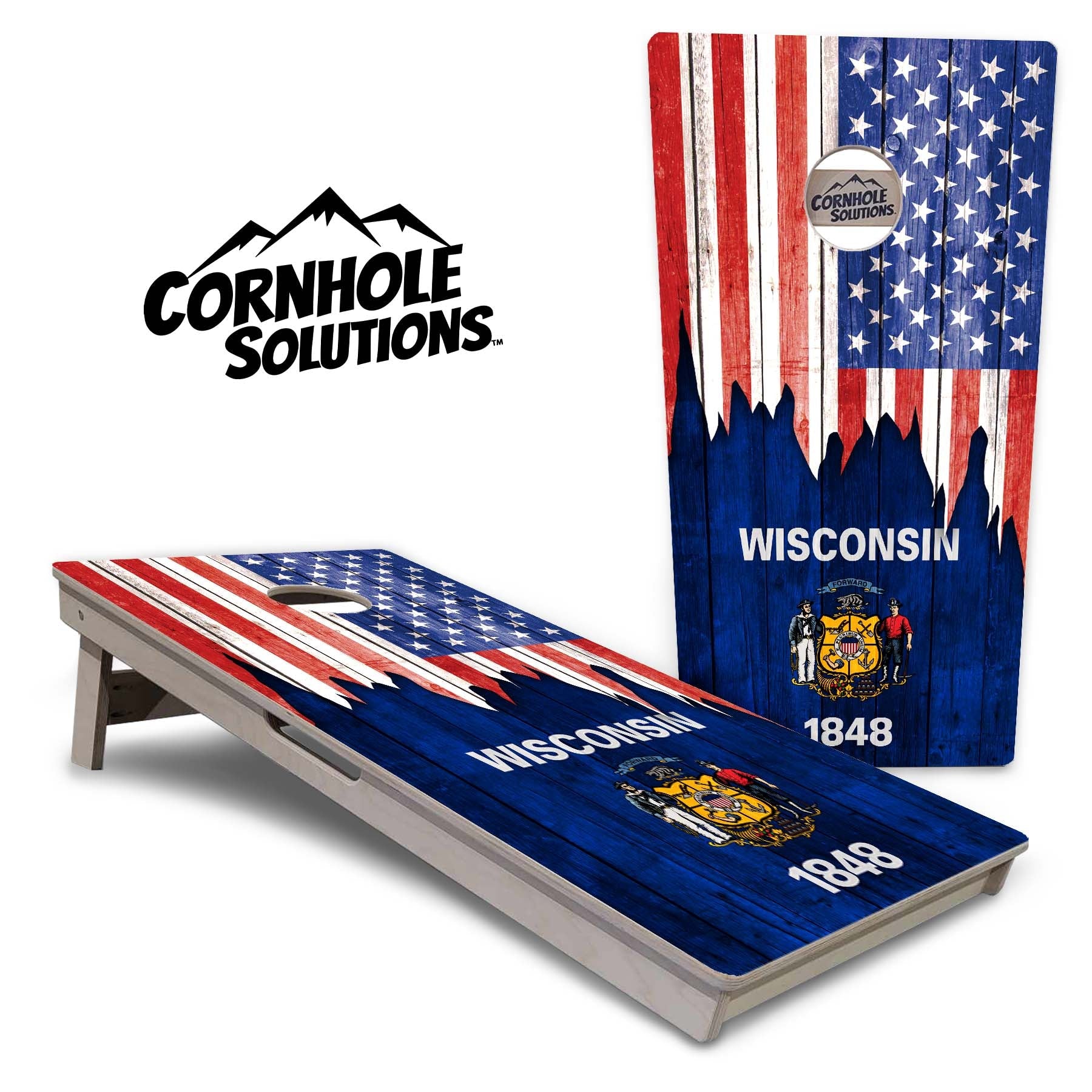 State Flags South Dakota to Wyoming Cornhole Boards - Professional Tournament Series
