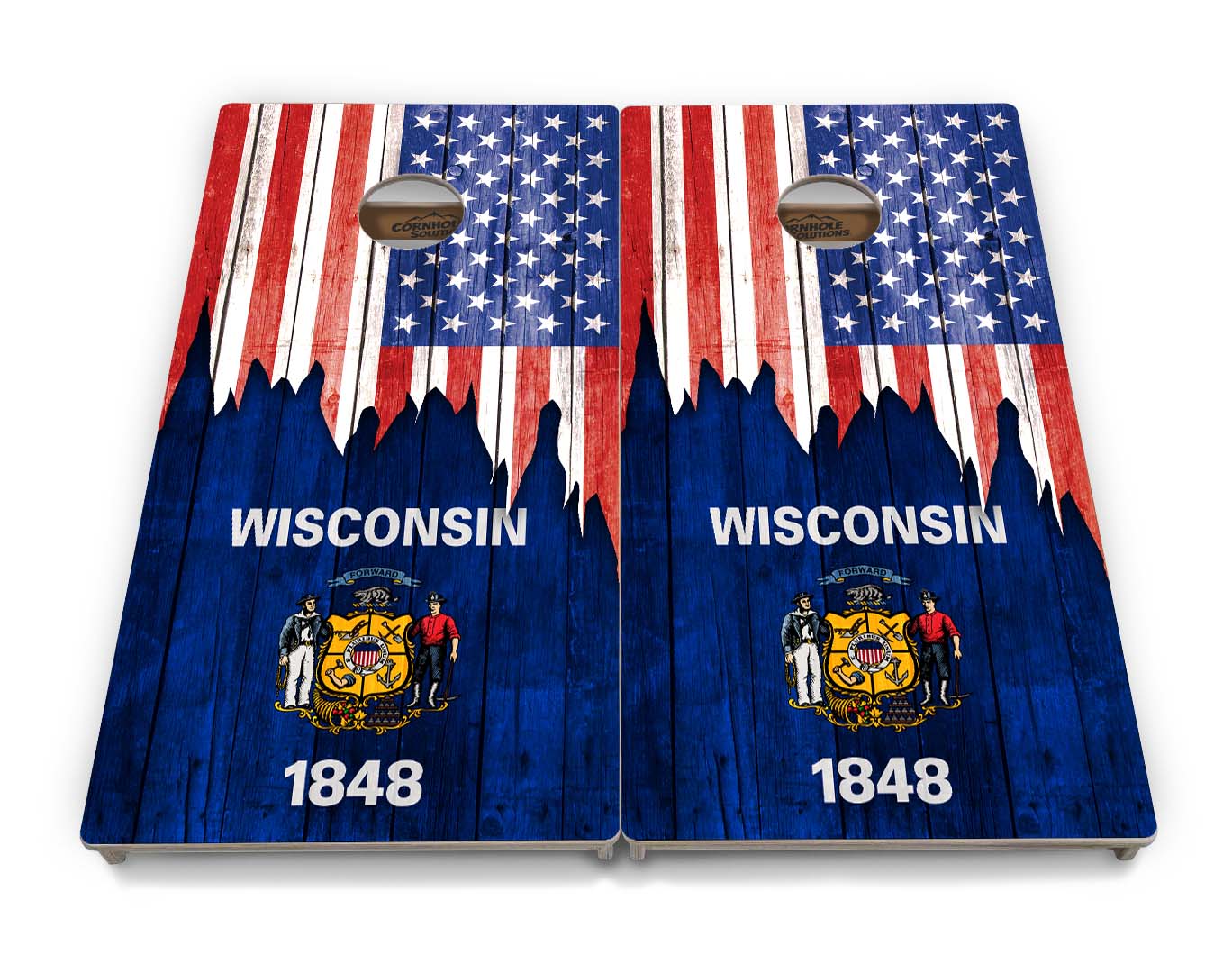 State Flags South Dakota to Wyoming Cornhole Boards - Professional Tournament Series