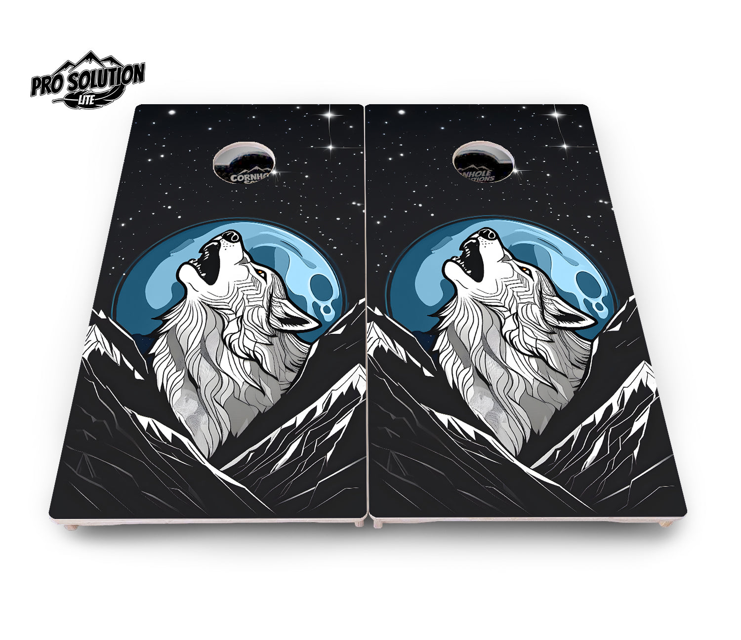 Wolf Howling Cornhole Boards - Pro Solution Lite Series