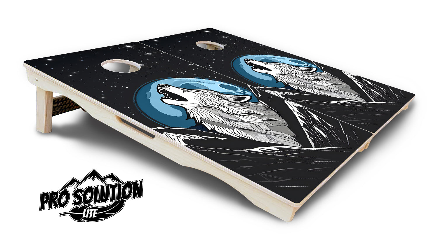 Wolf Howling Cornhole Boards - Pro Solution Lite Series