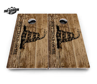 Wood Flag & DTOM Cornhole Boards - Pro Solution Lite Series