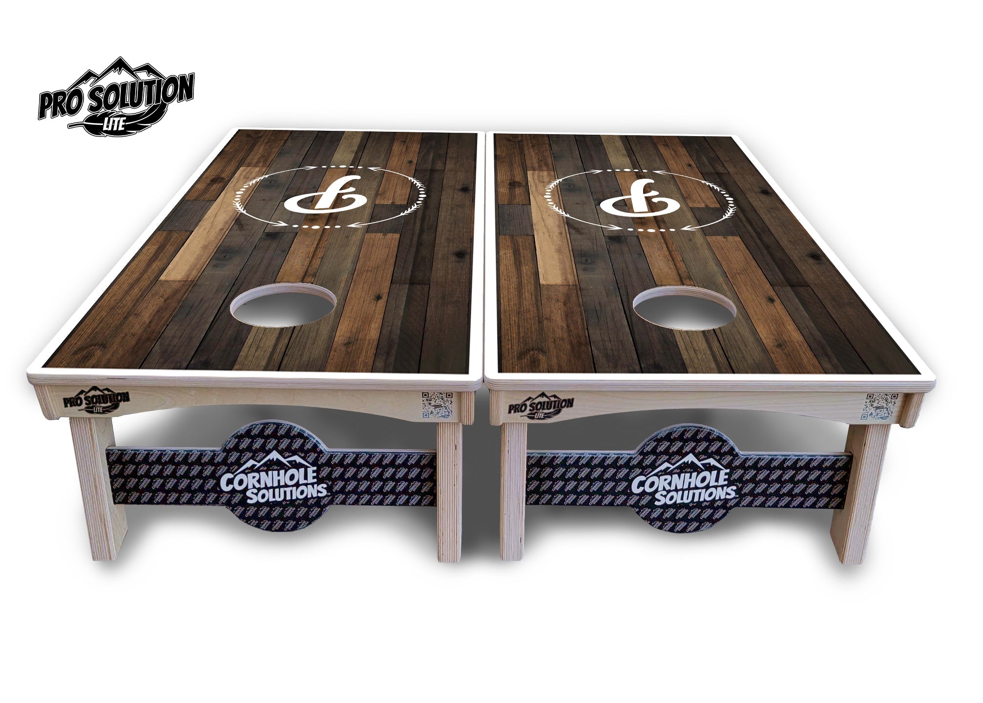 Wood Wreath Letter Cornhole Boards - Pro Solution Lite Series