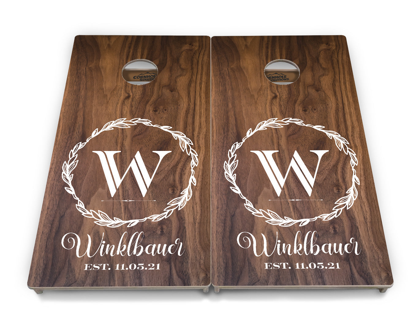 Wreath Design Cornhole Boards - Professional Tournament Series
