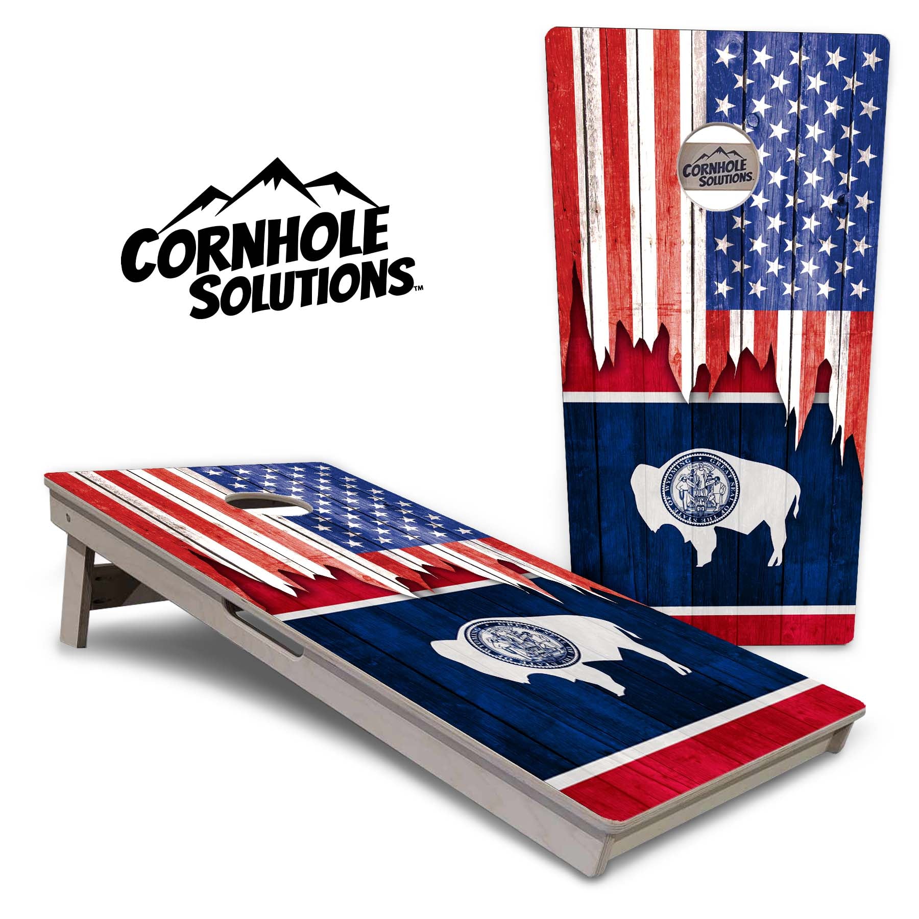 State Flags South Dakota to Wyoming Cornhole Boards - Professional Tournament Series