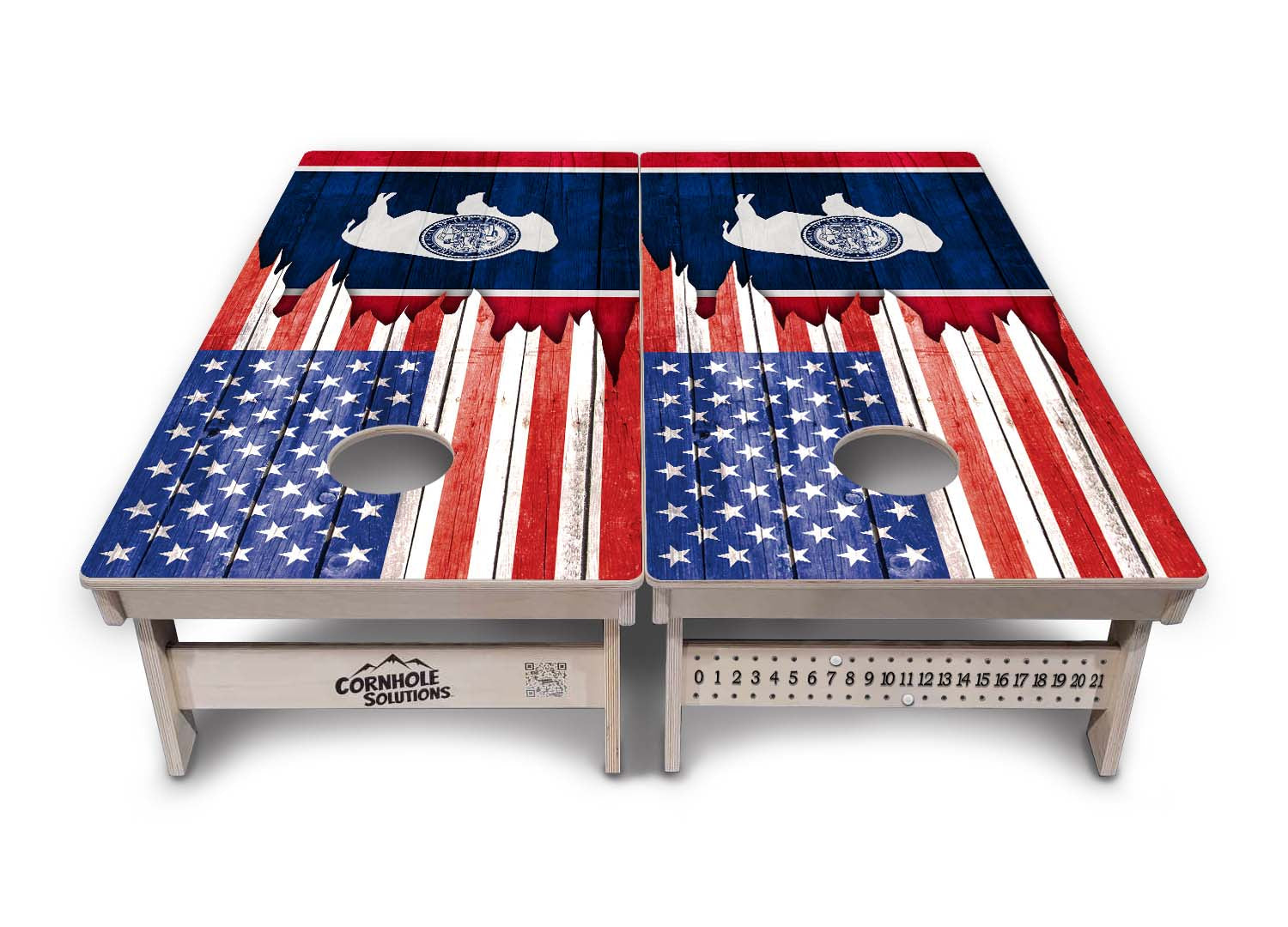 State Flags South Dakota to Wyoming Cornhole Boards - Professional Tournament Series