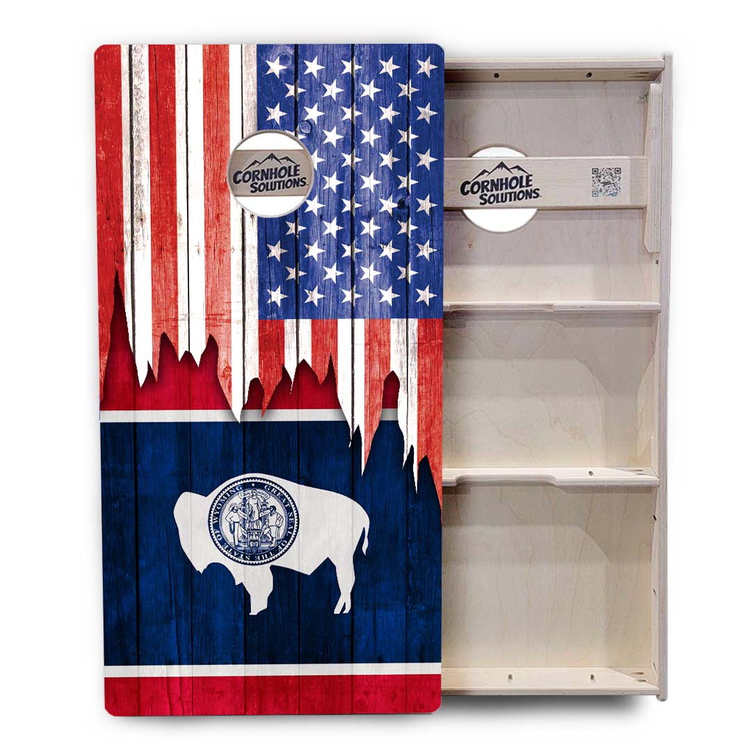 State Flags South Dakota to Wyoming Cornhole Boards - Professional Tournament Series