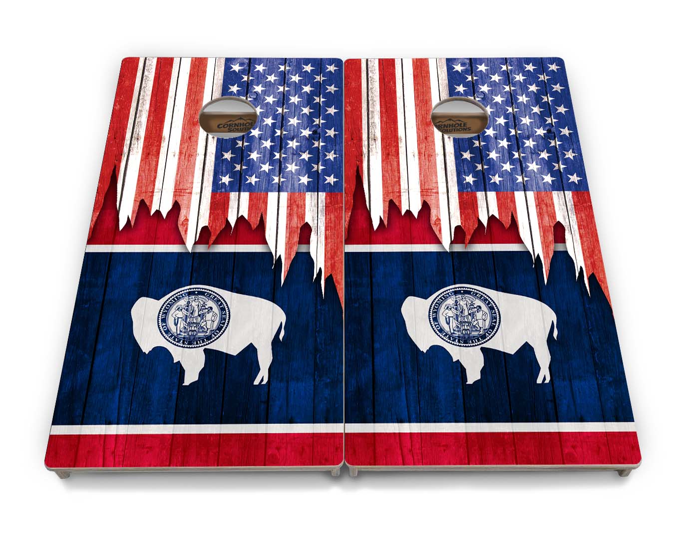 State Flags South Dakota to Wyoming Cornhole Boards - Professional Tournament Series