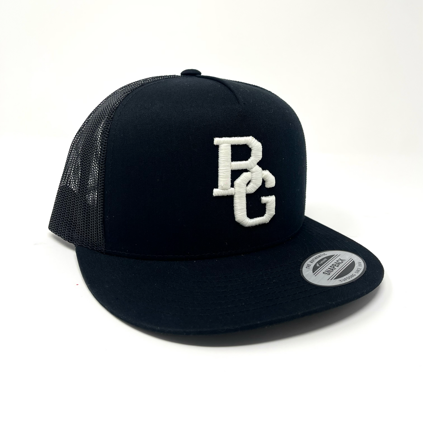 BG Cornhole GLOW BG Logo Trucker Hat - YUPOONG