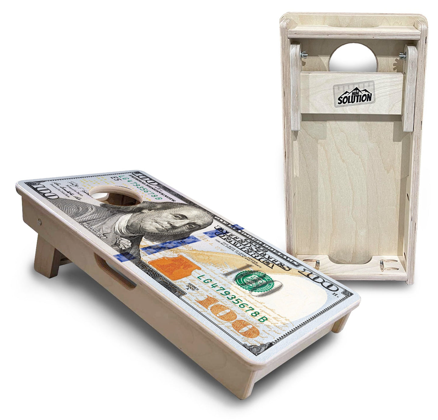 Mini Cornhole Boards - $100 Bill