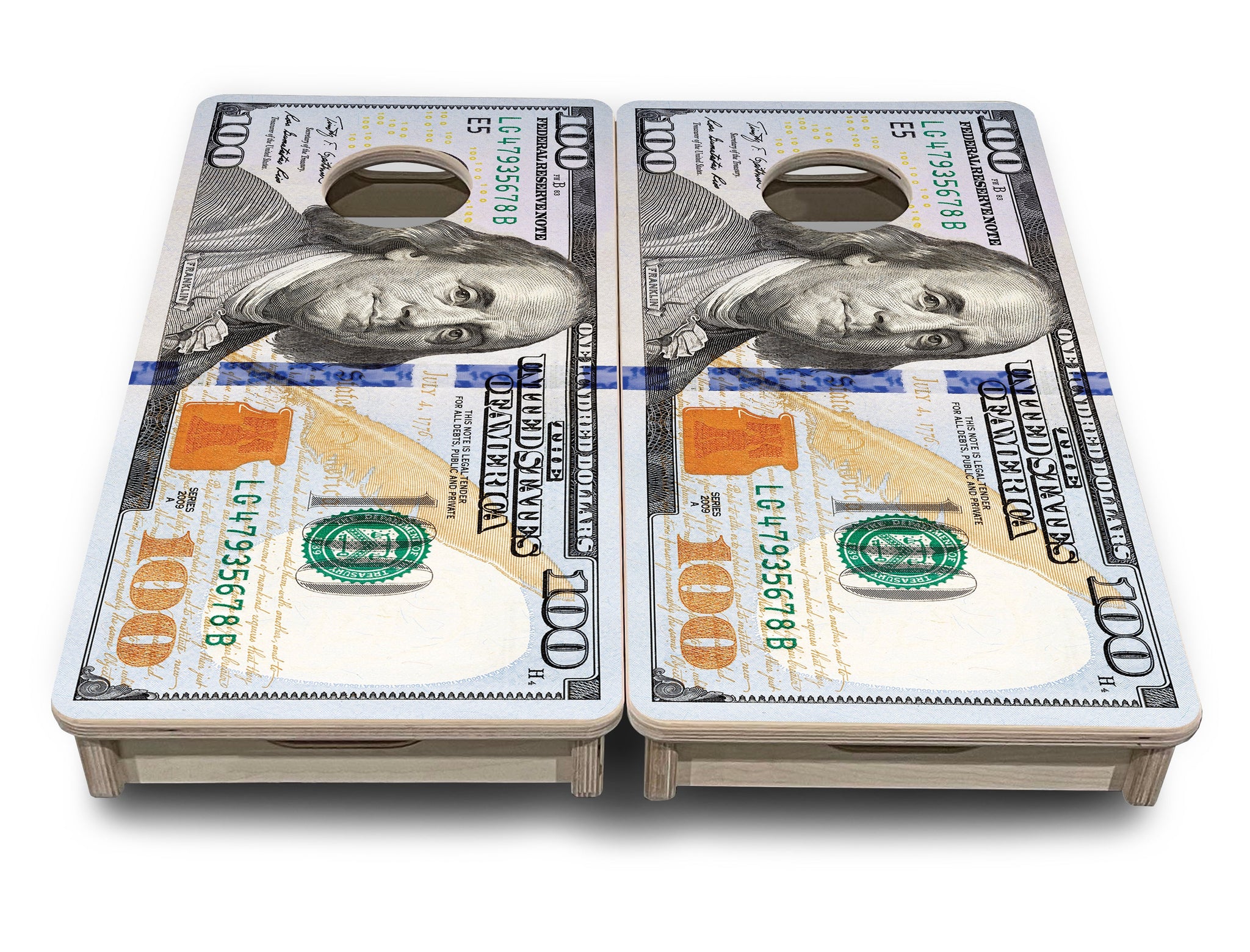Mini Cornhole Boards - $100 Bill