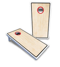 Red/Black Hole Ring Cornhole Boards - All Weather Series