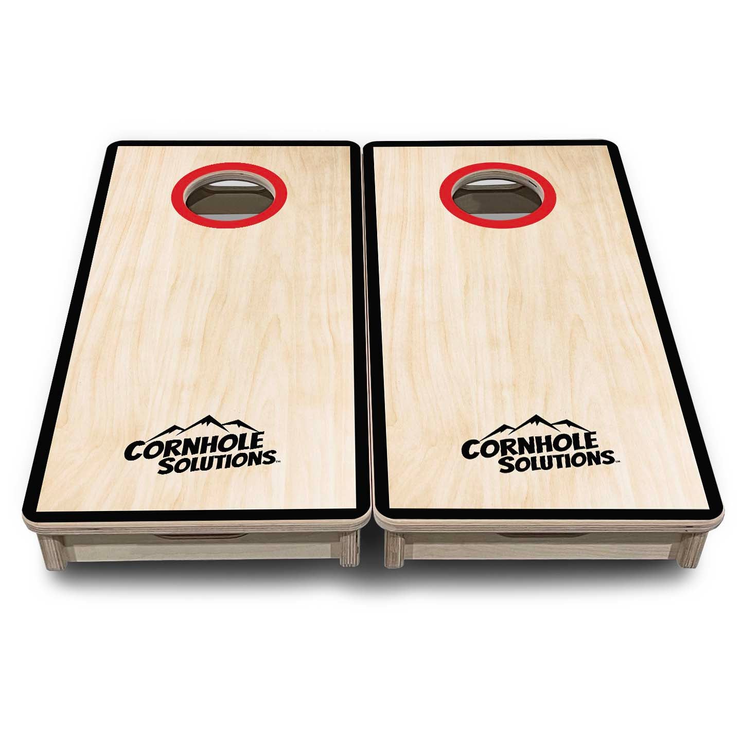Mini Cornhole Boards - Red/Black Hole Ring
