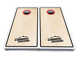 Red/Black Hole Ring Cornhole Boards - All Weather Series