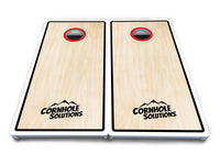 Red/Black Hole Ring Cornhole Boards - All Weather Series