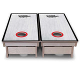 Vacation Cornhole Boards - Grey Wash CS Logo