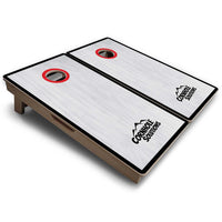 Vacation Cornhole Boards - Grey Wash CS Logo