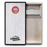Vacation Cornhole Boards - Grey Wash CS Logo