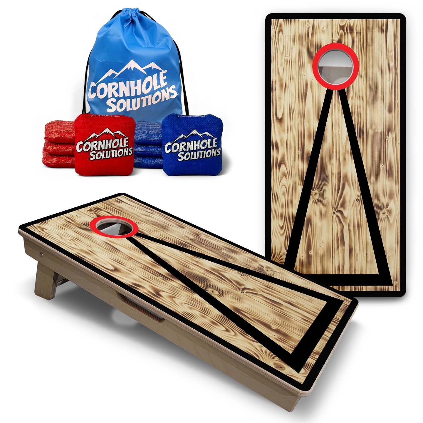 Vacation Cornhole Boards - Burnt Triangle