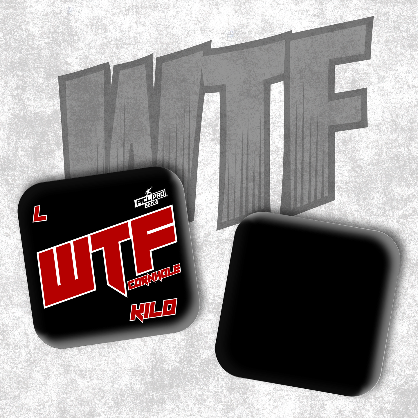 2026 WTF Cornhole Kilo OG Logo - ACL Pro Stamped Cornhole Bags - Set of 4 bags