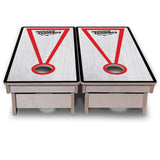 Vacation Cornhole Boards - Grey Wash CS Logo