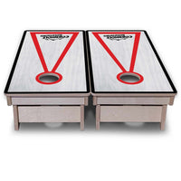 Vacation Cornhole Boards - Grey Wash CS Logo