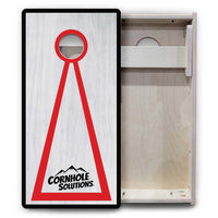 Vacation Cornhole Boards - Grey Wash CS Logo