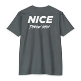 NICE Throw Shop Unisex Tee White Logo – Multiple Colors