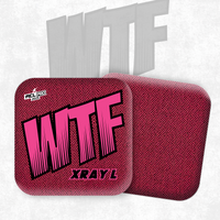 2026 WTF Cornhole X-RAY Pink/Black carpet - ACL Pro Stamped Cornhole Bags - Set of 4 bags