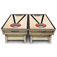 Mini Cornhole Boards - Red/Black Hole Ring