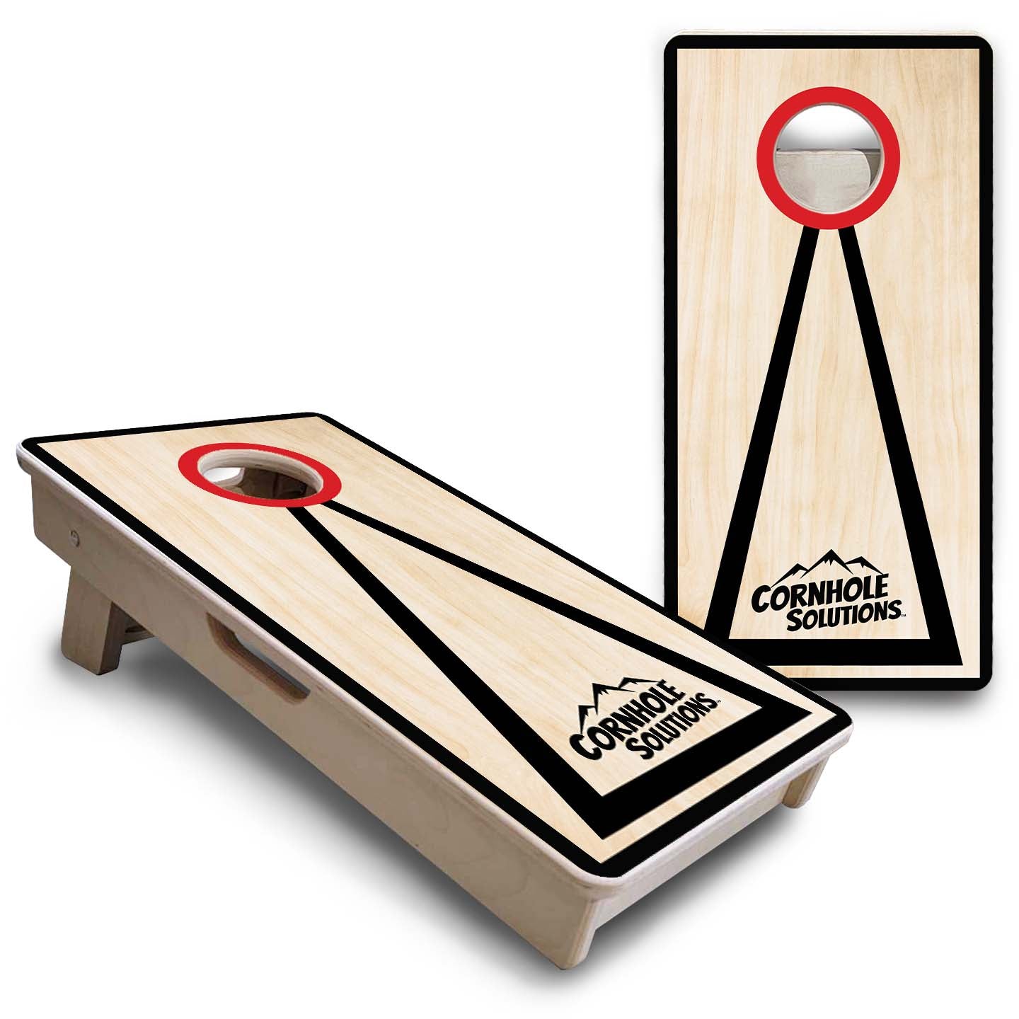Mini Cornhole Boards - Red/Black Hole Ring
