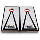 Vacation Cornhole Boards - Grey Wash CS Logo