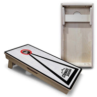 Vacation Cornhole Boards - Grey Wash CS Logo
