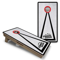 Vacation Cornhole Boards - Grey Wash CS Logo