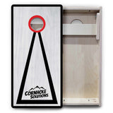 Vacation Cornhole Boards - Grey Wash CS Logo