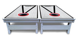 Red/Black Hole Ring Grey Wash Cornhole Boards - All Weather Series