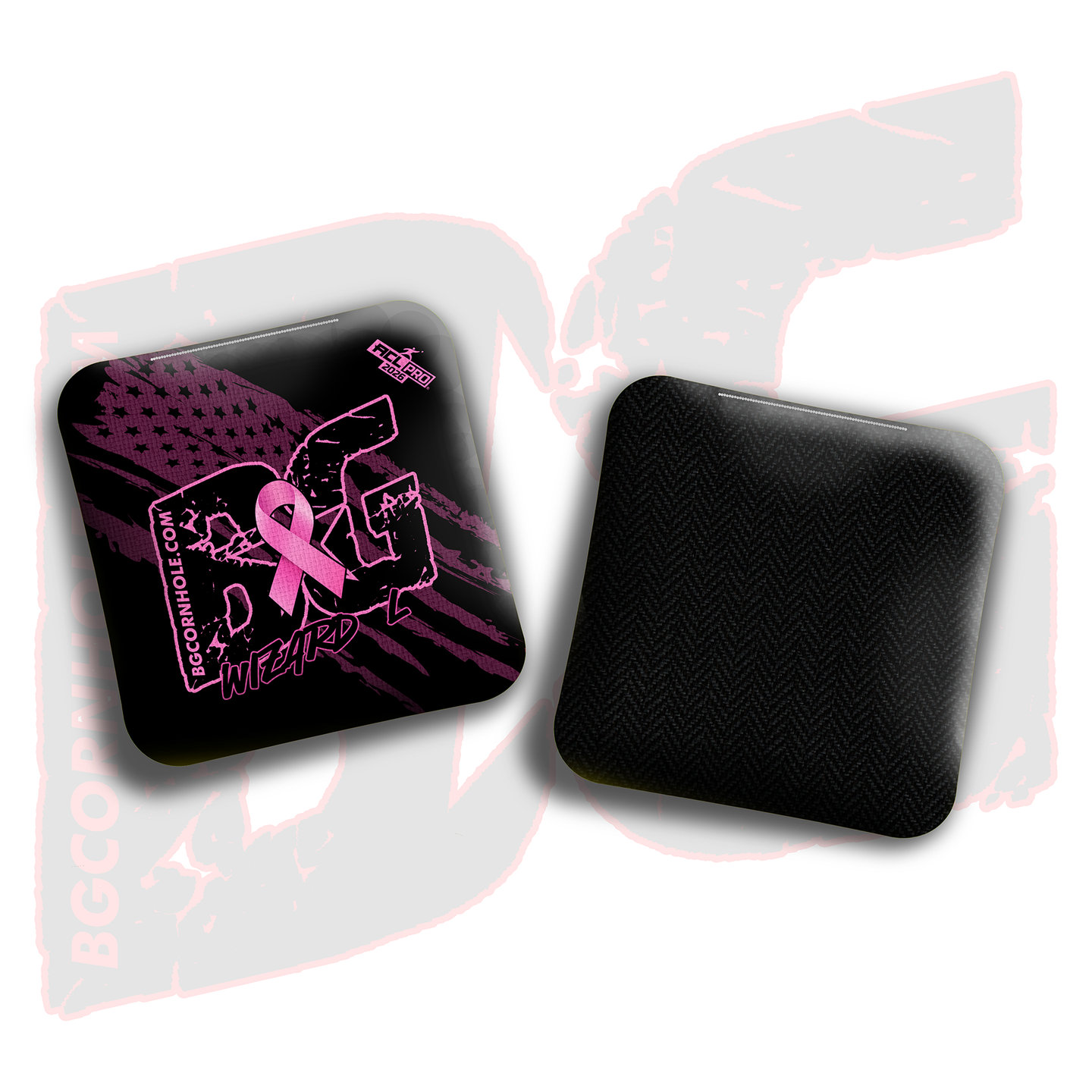 BG Cornhole MULTIPLE BAG TYPES - 2026 BG “Pink Ribbon” - ACL Pro Stamped Cornhole Bags - SET OF 4  - Fundraising for Breast Cancer Awareness