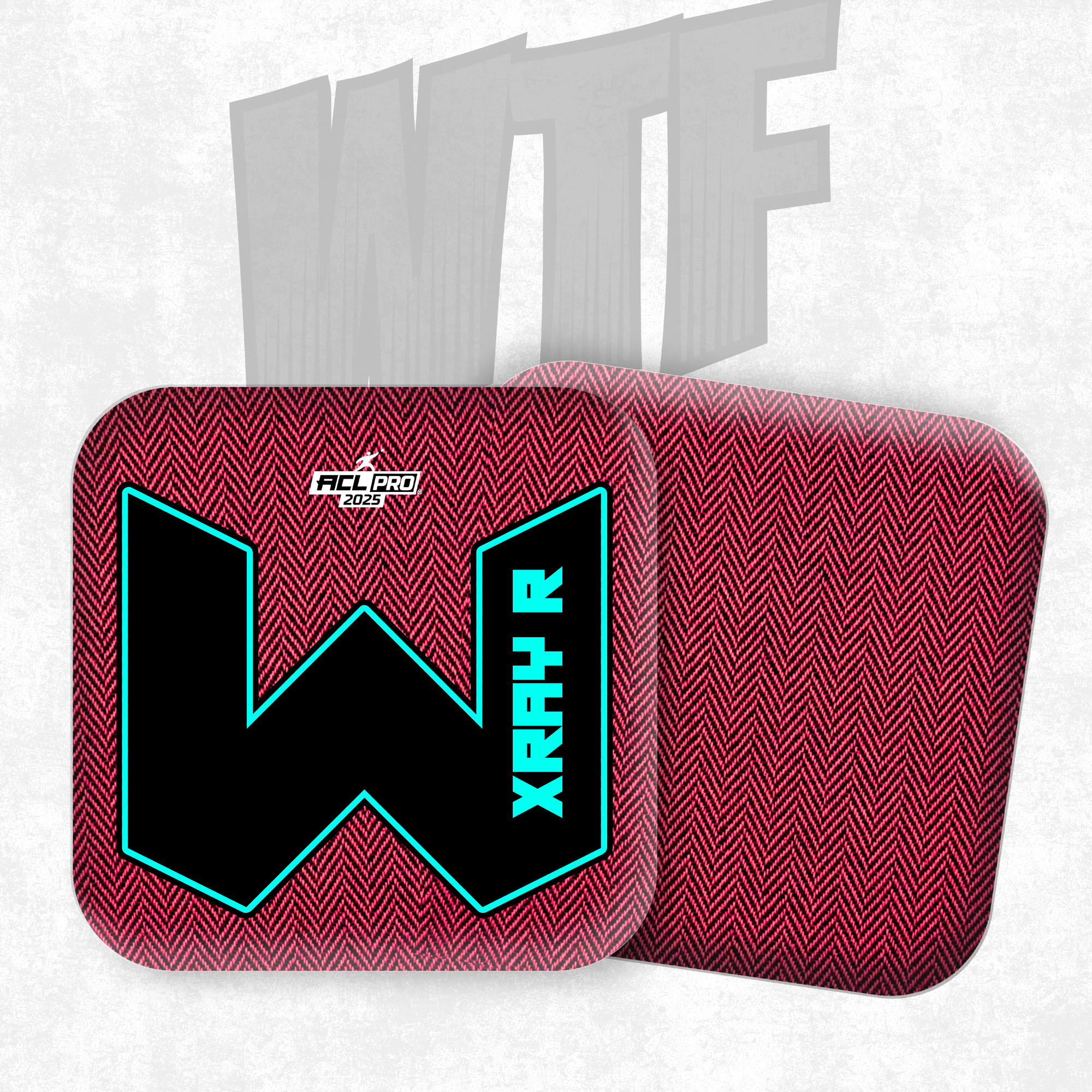 2026 WTF Cornhole X-RAY Pink/Black carpet - ACL Pro Stamped Cornhole Bags - Set of 4 bags
