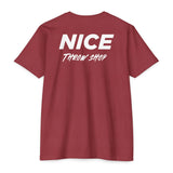 NICE Throw Shop Unisex Tee White Logo – Multiple Colors