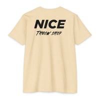 NICE Throw Shop Unisex Tee Black Logo – Multiple Colors